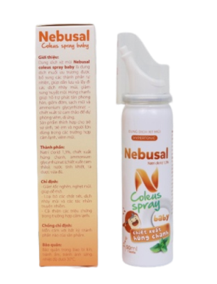 Dung dịch xịt mũi Nebusal coleus spray baby - Hợp 1 lọ 50ml