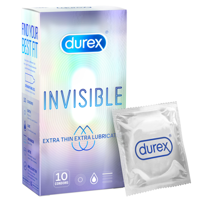 DUREX-BCS Invisible Extra Thin|Lub 10s