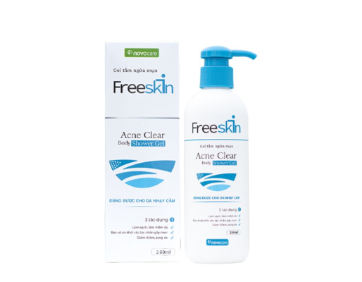 Gel tắm ngăn ngừa mụn Freeskin Acne Clear body shower gel - hộp 1 lọ 250ml