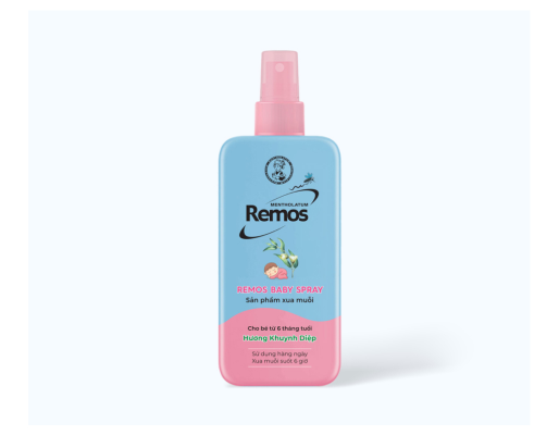 sản phẩm xua muỗi dạng xịt cho bé từ 6 tháng tuổi (Remos baby spray) 70ml