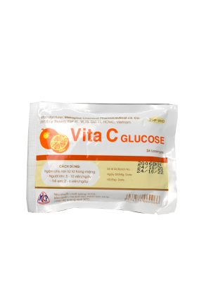 Viêm nhậm Vita C Glucose bổ sung vitamin C, hỗ trợ tăng đề kháng (Hộp 46 gói x 24 viên) 