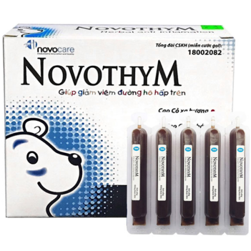 Siro Novothym phòng ngừa và giảm viêm đường hô hấp cho trẻ (Hộp 2 vỉ x 5 ống)